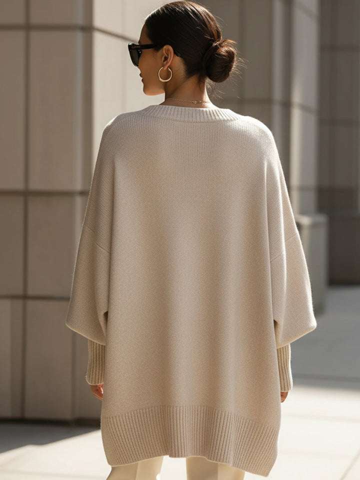 Camille | Oversized Knit Poncho Sweater