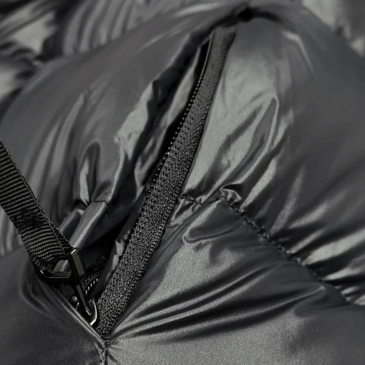 Long Quilted Winter Jacket | With Hood and Zip