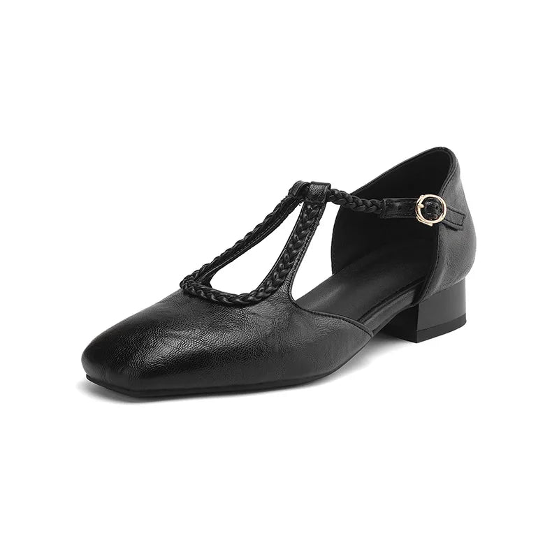 Estelle | Retro Leather Flats