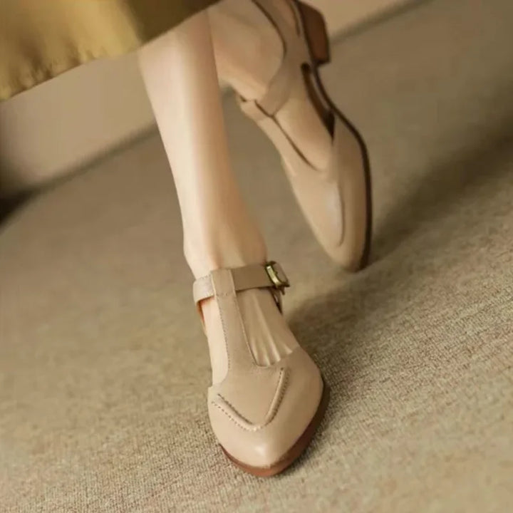 Gianna | Classic Buckle Leather Shoes