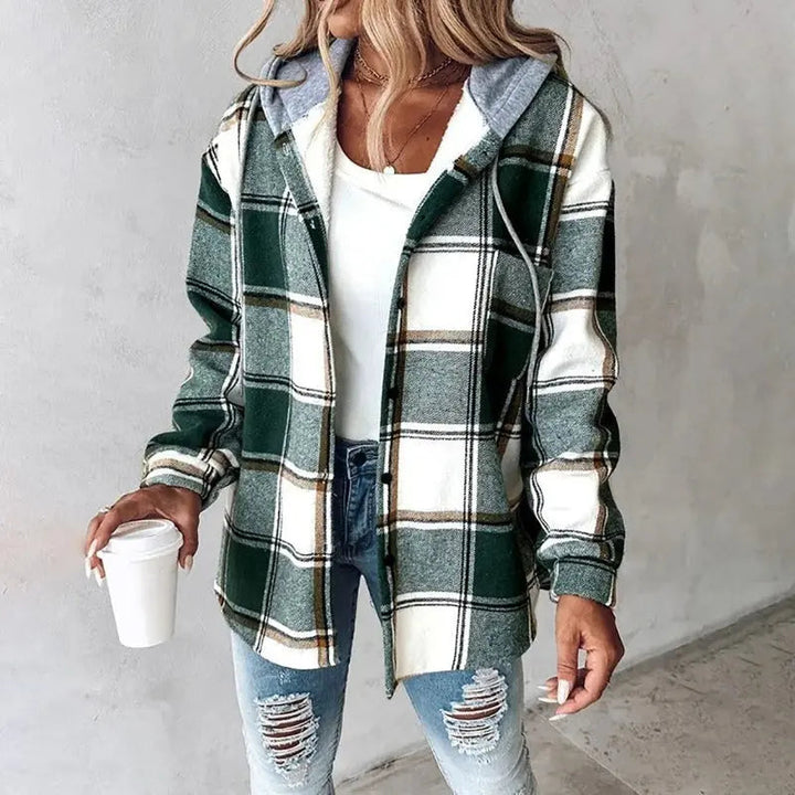 Emma | Checked Hooded Shacket