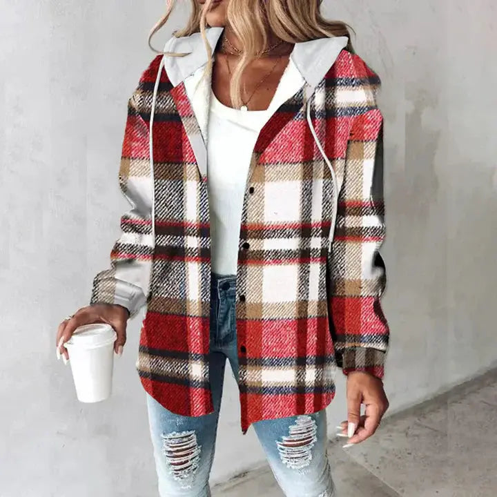 Emma | Checked Hooded Shacket